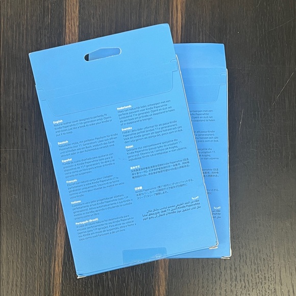 NIB - Amazon Kindle Paperwhite Leather Protective Cover  (11th Gen) – Blue - Picture 5 of 8